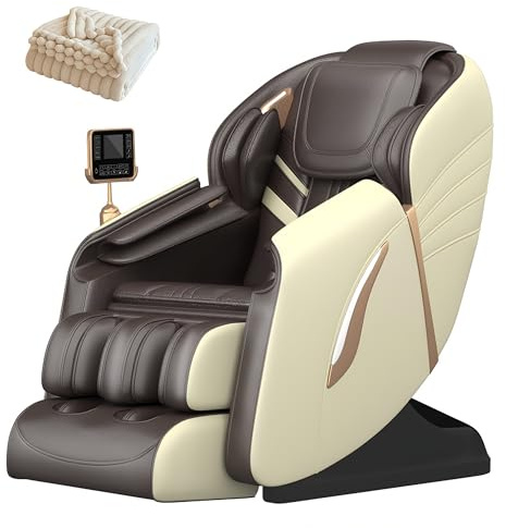 Massagesessel mit AI-Körperscan, Ganzkörper-Luftdruck, Wärmetherapie für Schulter und Taille, platzsparendes Design