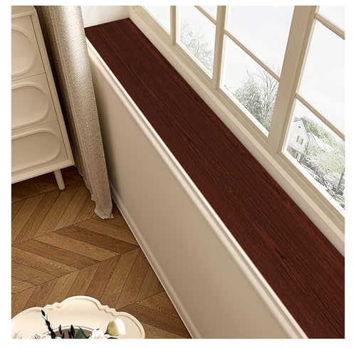 WAHHWF Tappetino per Davanzale Tappetino per davanzale in Finto Legno Tagliato su Misura, copridavanzale Antiscivolo e Resistente al Calore Personalizzato(Style C,16x39.4in/40x100cm)
