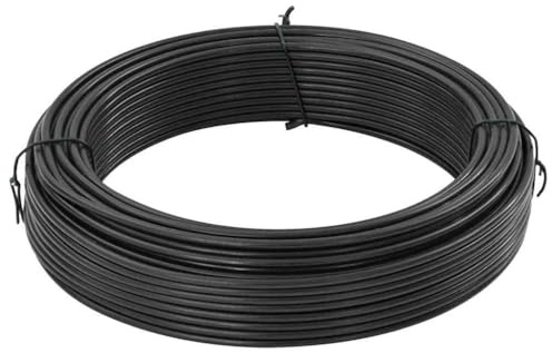 Tomostar Fil de Fer Plastifié, Fil d'attache Métal pour Jardin Anthracite 25 m PVC