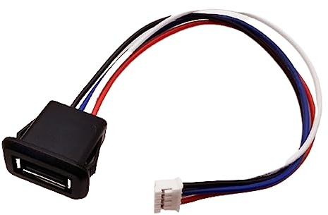 YUGSHNKFC 5 Stück 2Pin 4Pin USB2.0-Buchse 2P4P Ladeanschluss Anschluss Datenschnittstelle mit Kabel USB Ladebuchse Gerader Header Anschluss