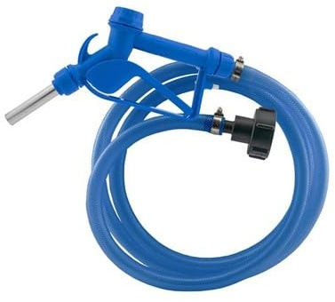 SolaDirect AdBlue Dispensing Kit 6 metres Braided PVC Hose with Metal Fuel Gun IBC S60X6 to 3/4 Hose Tail Adapter A2 Hose Clips for IBC Tank Fluid Transfer AdBlue Diesel Low Corrosive Liquids