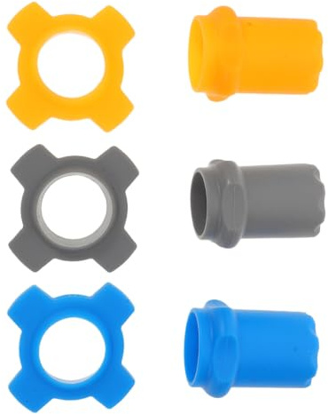 TOKIDNY 3 Uppsättningar Mikrofon Skyddshylsa Silikonhölje med Fyrkantigt Antislipring Färgkombination Grå Orange Blå Skydd för Trådlös Handhållen Mikrofon vid Storsalsoptik Ktv Studio