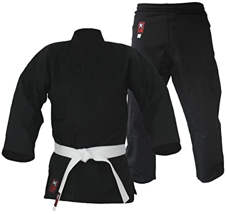 Budodrake Schwarzer Karateanzug Black Edition (160)