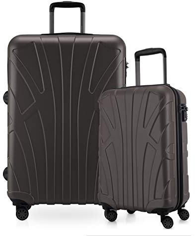 suitline – 2 trolley – resväska set storlekar, titan, 2er Set S+L