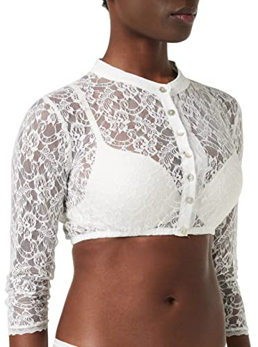 Stockerpoint Damen Candy Dirndlbluse, Weiss, 36