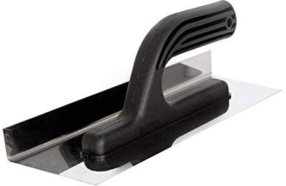 Blacklabel Right Angle Trowel | 11 Stainless Steel Plate | Open Plastic Handle | 6 Pack
