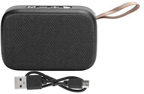 ASHATA Bluetooth Lautsprecher, Tragbarer Drahtloser Stereo USB Sound mit FM Radio, Subwoofer für Dusche, Raum, Fahrrad, Auto(braun)