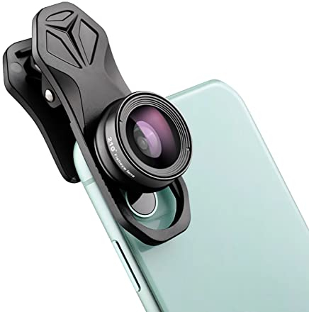 BIGBIGRIVER 210° Fisheye Lens, Black, Clip-on, Prime, Compatible with Smartphone, Fixed Focus