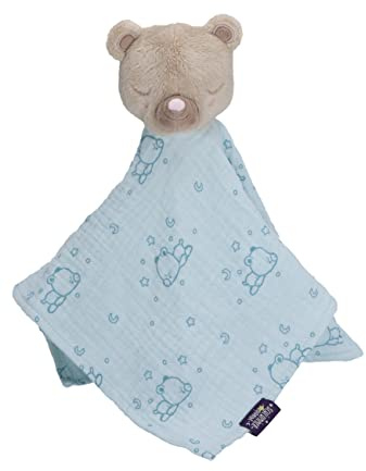 Sterntaler Baby Unisex Schmusetuch Kuscheltuch Kleiner Bär - Kuscheltuch Baby, Musselin Kuscheltuch, Schmusetuch - helltürkis