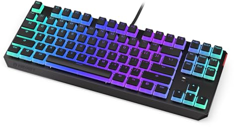 ENDORFY Thock TKL Pudding Blue, Mechanische TKL-Tastatur, konfigurierbare RGB-Hintergrundbeleuchtung, mechanische Kailh Blue-Schalter, langlebige Pudding PBT-Tastenkappen, EY5A004