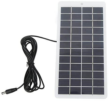 Sonnenkollektor, 5W 12V tragbares hocheffizientes Solarmodul Polykristallines Solarmodul mit DC-Schnittstelle, Energiesparendes Solar-Ladegerät für Notbeleuchtungen, kleine Solarenergiesysteme