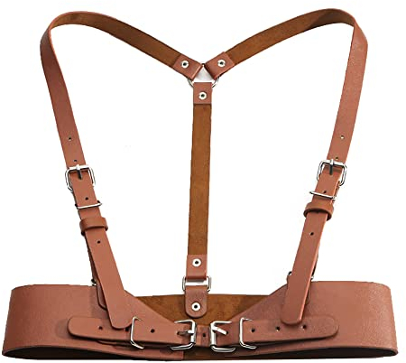 URFEDA Punk Leder Körperkette Damen Leder Gürtel Körper Brust Kette Schwarz Gothic Gürtel PU Leder Skinny Body Verstellbare Gürtel taillengürtel für Frauen Mädchen Cosplay Sexy Damen