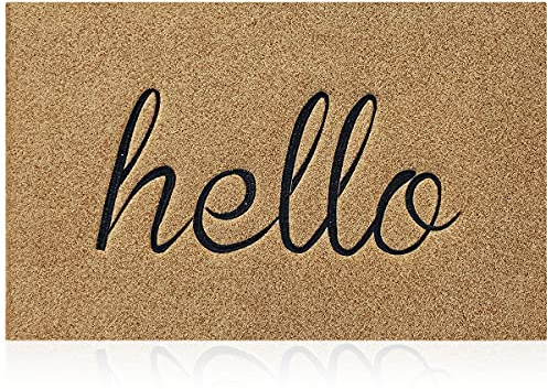 AOAOPQ Hello Door Mat Welcome Rugs Outdoor with Non-slip Rubber Backing 60 x 90 cm Indoor Doormat for Front Door Entryway Hall Hallway Easy Clean Large Door Mat