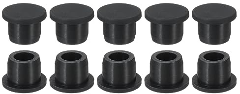 sourcing map Silikon Gummi Loch Stopfen Weich Flexibler Stopfen für 12-13mm Loch Schwarz 10Stk