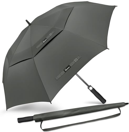 NINEMAX Golf Regenschirm Groß Sturmfest XL/XXL,Großer Regenschirm Sturmfest | Stabil Golfschirm Gross für Herren Damen 2 Personen