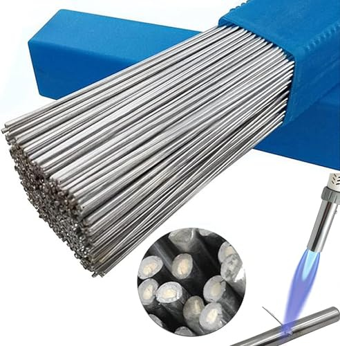 Hualabo Lösung Schweißen Flux-Cored Rods, Metall Universal Schweißdraht 2 mm, Aluminium Schweißstäbe Niedrige Temperatur Leicht Schmelzen Lösung Schweißen Flux-Cored Rods (50pcs)