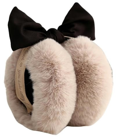 JoebO Ohrenwärmer Nachahmungsfell Ohrschrotten Herbst Winter Warm Warmes Ohrscherner Bequem Unisex Ski -Fell Ohrwärmer Frau Ohrhöhe-Beige