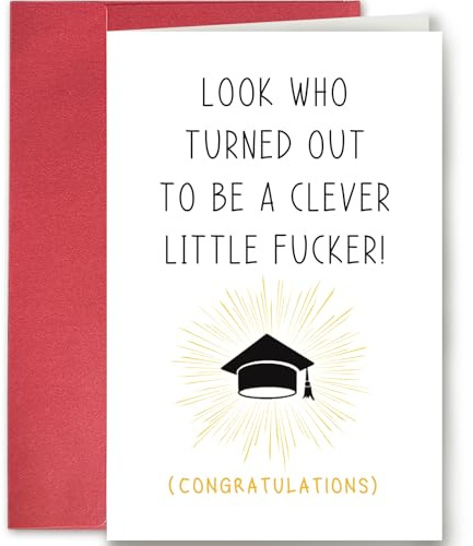 SuperShunhu Lustige Abschlusskarte für Sie und Ihn, Geschenk zum Schulabschluss, für Universität, Universität, PHD, Juristische Schule oder mehr, humorvolle Glückwunschkarte