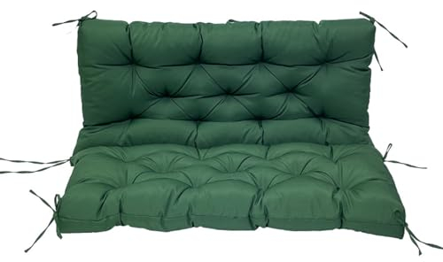 RUYICZB Bankauflage Sitzkissen Rückenkissen Polster Auflage Für Sitzbank Sitzauflage Gartenbank Gartenmöbel Hollywoodschaukeln Lounge Kissen Outdoor,Grün,100x100cm