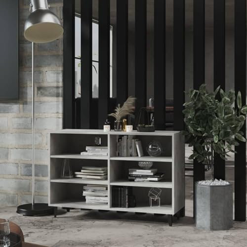 LAPOOH Sideboard, Kommode, Kommoden & Sideboards, Schrank Wohnzimmer, Schlafzimmerkommode, Commode, Betongrau 103,5x35x70 cm Spanplatte