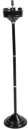 Metal Floor Ashtray, Decorative Stainless Height Adjustable Indoor Standing Ashtray Polished with Lid for Restaurant for Living Room (Black)