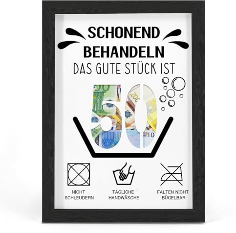 HSDSH 50. Geburtstag Geldgeschenk, Geschenke zum 50 Geburtstag Mann/Frau, Geburtstagskarte zum 50. Geburtstag Schonend behandeln 50, Witzige Geschenkideen zum 50, Geschenke für Freunde, Familie
