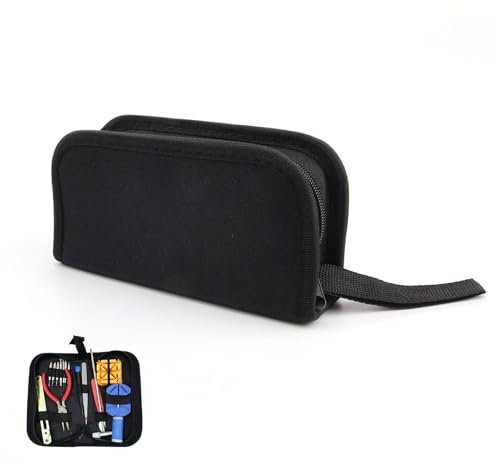 Bolsa para Herramientas, Estuche Herramientas con Cremallera y 13 Anillos Ajustables, Bolsa Herramientas Pequeña Portátil e Ideal para Fontaneros, Artesanos y Electricistas