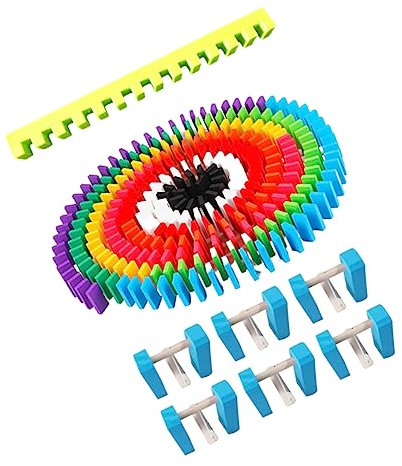 BESTonZON 120stücke Teiliges Domino-bauspielzeug Für Junge Mädchen Und Erwachsene Kreative Holzbausteine Mit Zufälligen Schaltern Und Codegerät Fördert Intelligenz Und