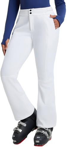 baleaf Pantalones de esquí para mujer, resistentes al agua, pantalones de senderismo, softshell, para invierno, transpirables, con forro cálido, pantalones outdoor, pantalones de snowboard, esquí