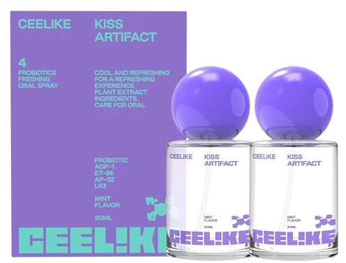 CEELIKE Fresh Breath Spray, Alcohol-Free Oral Spray, Instant Fresh Breath Spray for On-the-Go Freshness, Pocket Size for Daily Oral Care, 2 x 20ml