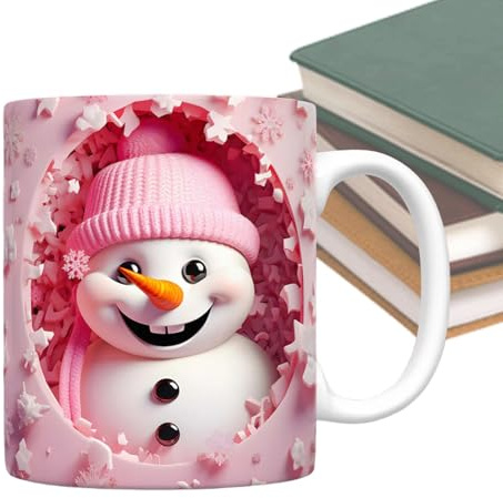 Tasse,Keramik 3D Weihnachtsbecher | 350ml 3D Design Trinkgefäß Mit Für Urlaub Tee Küche Festtag Damen Geburtstag