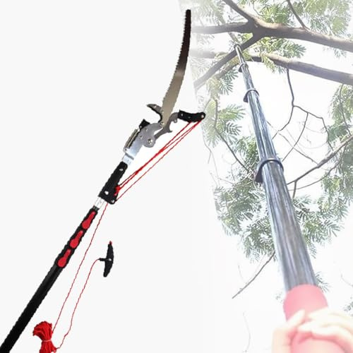 Tijeras de podar telescópicas para árboles, tijeras de ramas altas, recolector de frutas telescópico, para herramientas de jardinería, podadoras, sierras de pértiga manuales, altura extensible 7.2M