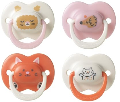 Tommee Tippee Ciuccio Ultimate Fit, 18-36 mesi, confezione da 4, tettarella ortodontica per neonati, design simmetrico, in silicone privo di BPA, collezione Club House
