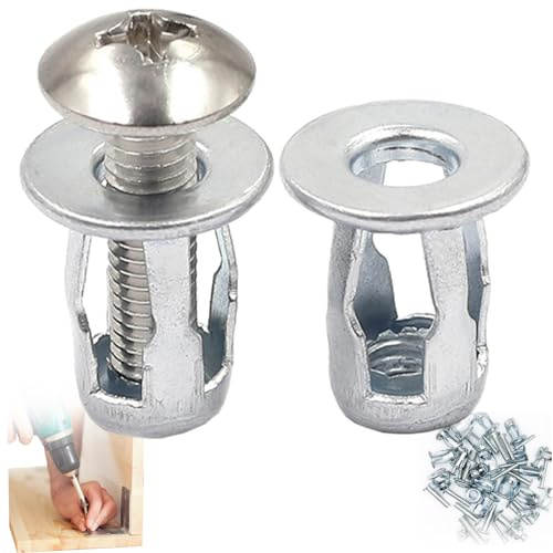 X 20 Dado Petalo, Vite ad Espansione Dado Petalo 50 PZ M4x20 Forma a Gambo Esagonale in Metallo Antiruggine Fissaggi a Parete Cava Facili da Installare per Parete Sottile in Plastica Morbida, Forma i