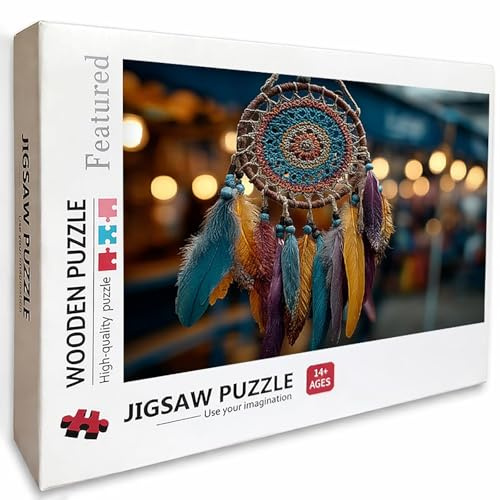 Puzzle Bois Plume, Bleu Puzzle 2000 Pièces Adultes avec Boîte 99x70cm, Activités de Loisirs en Famille, Jeu éducatif Défi énigme de Qualité Supérieure, pour Adultes Adolescent, Cadeau Homme, F-9189