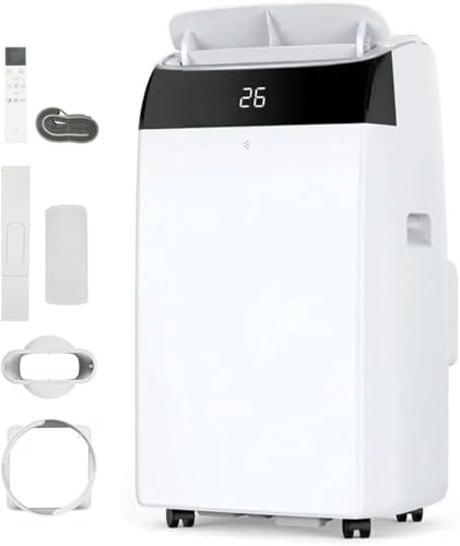 Portable Air Conditioner 10000 BTU, 3-in-1 Air Conditioning Unit with Remote Control, Dehumidifier & Fan, Quiet AC for Home Office Bedroom Up to 40m² (About 450sq.ft), 24H Timer