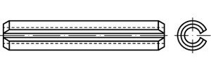 ISO 8752 Spannstifte, geschlitzt, schwere Ausführung Federstahl 7 x 60 K 100 Stk