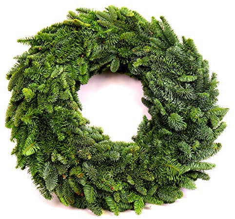 Adventskranz frisch Ø 50 cm Zweige Nobilistanne echte Tannen ohne Deko Weihnachten