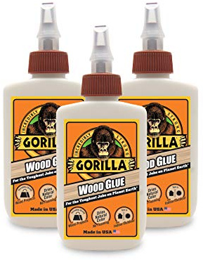 Gorilla Wood Glue, 4 ounce Bottle, (Pack of 3)