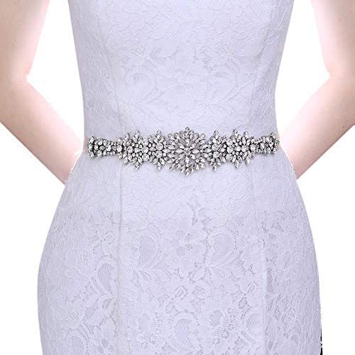 TOPQUEEN Damen Kristall Hochzeit Gürtel schärpe,Strass Braut Gürtel schärpe, Strass Braut Schärpe Perlen Hochzeit Schärpe