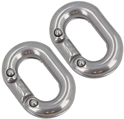 AB Tools 2 x Chain Connecting Link 12mm Marine Grade Stainless Steel Split Shackle DK73