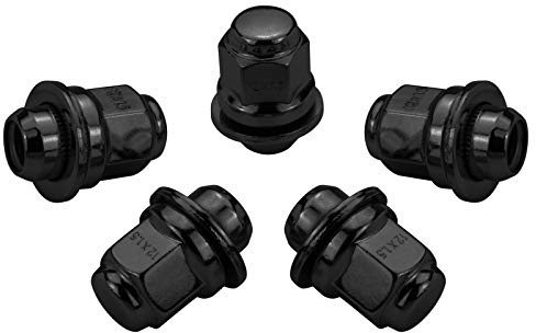 HASKYY 20x SCHWARZ Radmuttern M12x1,5x37,5 FLACHBUND D30 SW21 (20x SCHWARZ)