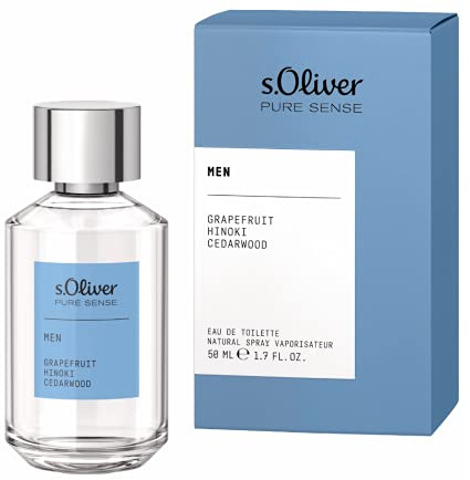 s.Oliver® Pure Sense Men | Eau de Toilette - puristisch und klar - natürlicher Duft, der Lebendigkeit und Maskulinität verkörpert | 50ml Natural Spray