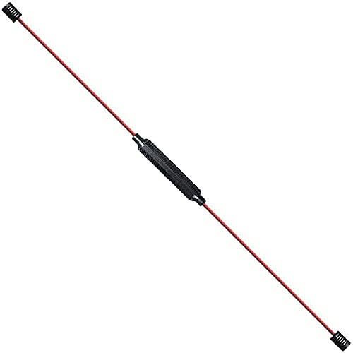 LIOYUHGTFY Fitness Schwingstab Elastischer Fitness-Stick Fiberglas-Sport-Sticks, zur Gewichtsreduktion, Ganzkörper-Tiefenmuskeltraining, Körperformung, abnehmbar 827(Color:Red)