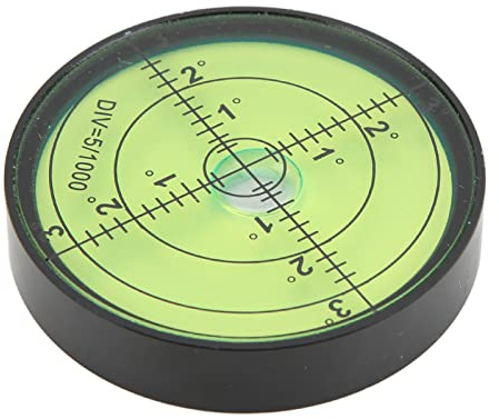 Shanrya Nivel circular de burbuja, nivel circular de burbuja de metal resistente a los impactos para impresoras para instrumentos para maquinaria