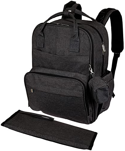 Mach1 Wickelrucksack Baby Wickeltasche Großer Stauraum, die Tasche kann am Kinderwagen angehängt werden, gepolsterte Rückseite