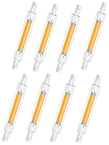EIMOPE R7S LED 20W 118mm Highlight Lamp Glühbirne，R7S LED Leuchtmittel 118mm Dimmbar Leuchtmittel, Warmweiß 2700K, 2000LM, R7S LED COB 118mm Ersetzt R7S 200W Halogenlampe, 360 Grad Licht, 8er Pack