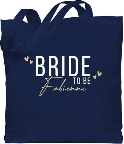 Baumwolltasche - JGA Junggesellenabschied - Bride To Be - Braut - Unisize - Navy Blau - tasche junggesellinnenabschied jungesellenabschied name jutebeutel personalisierte umhängetasche polterabend