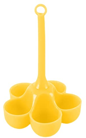 GIMOCOOL Egg Holder for Steaming, Egg Boiler Holder, Heatproof Cooker Silicone Egg Steamer Tray, Durable Egg Poaching Boiling Cooker Rack for Steamer with 5 Grids, Kitchen Gadget