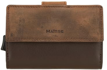 Maitre Slim Wallet für Damen und Herren, mit RFID Blocker, Geldbörse mit Münzfach, Kartenhalter mit Kreditkartenfach